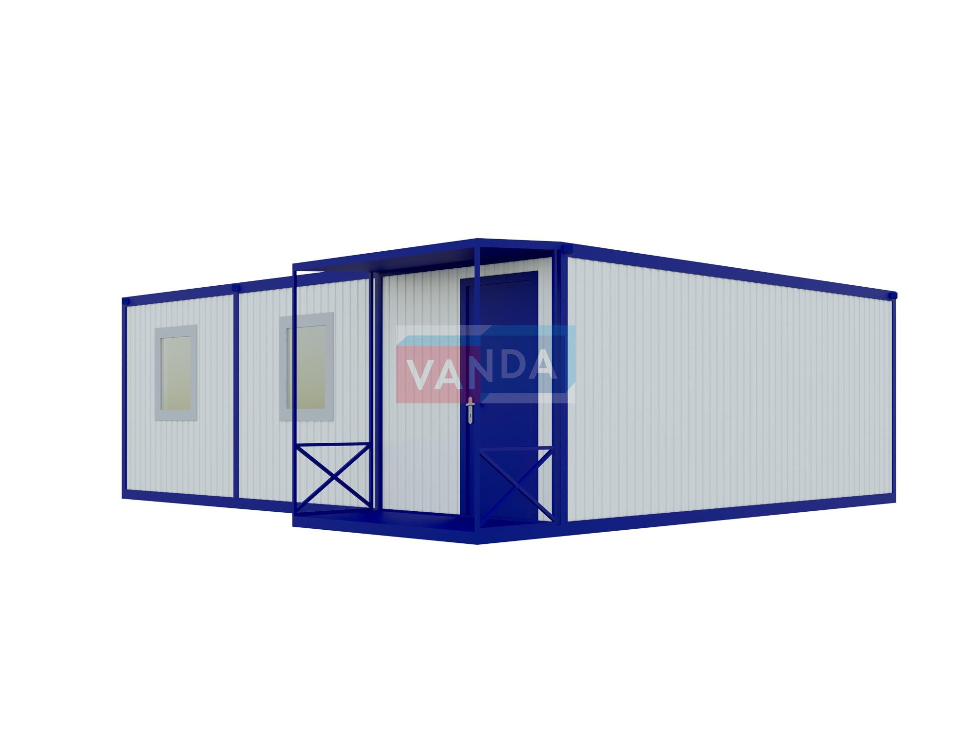 Модульная бытовка 7.2x6.0 Вагонка деревянная